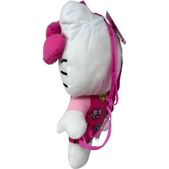 Hello Kitty Plush Backpack with Heart & Love 13 inches Tall NWT - Picture 3 of 5